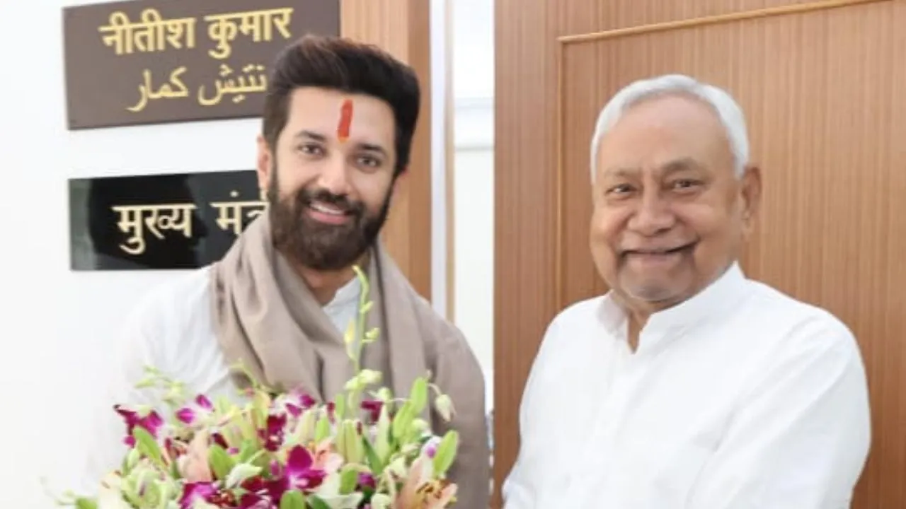 Chirag Paswan meeting Nitish Kumar at CM House