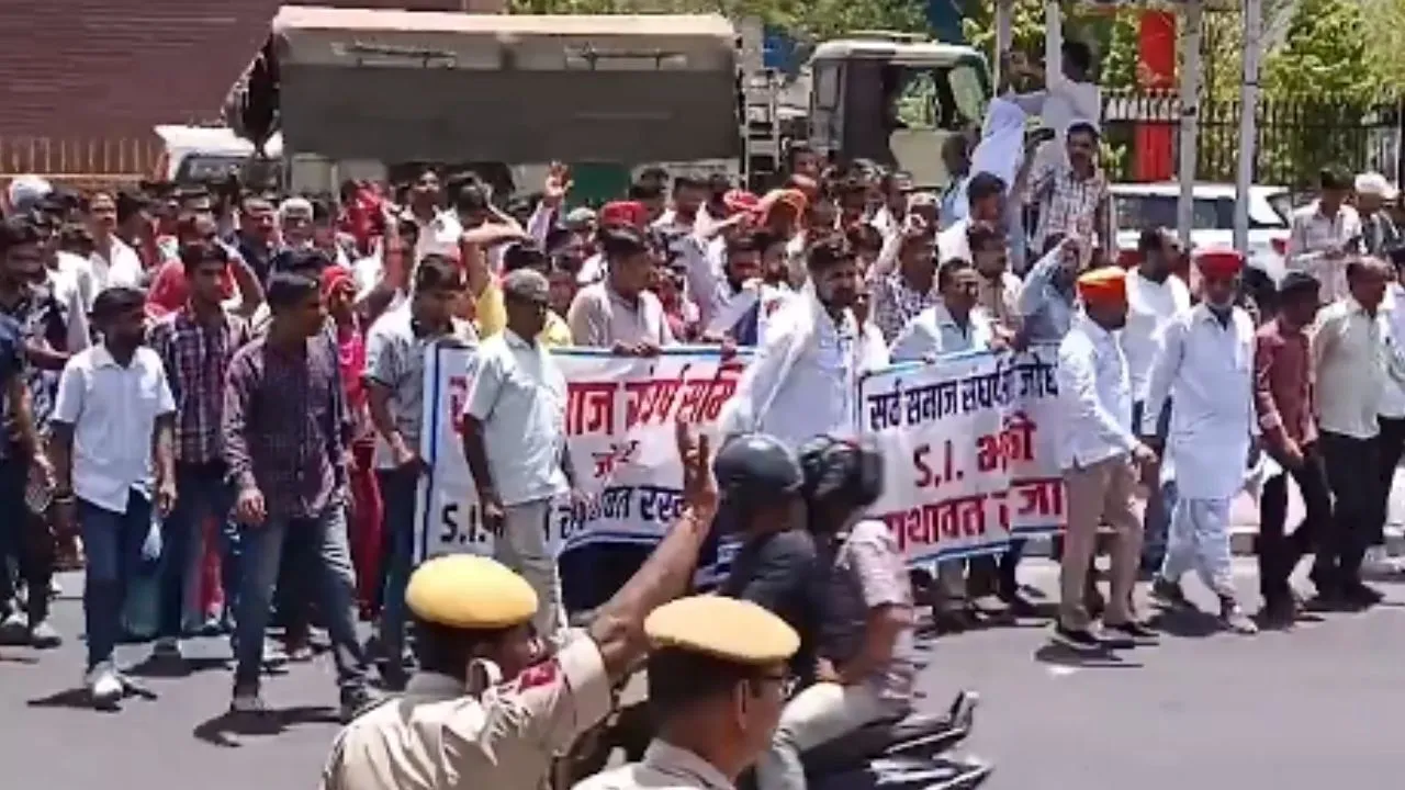एसआई भर्ती प्रदर्शन