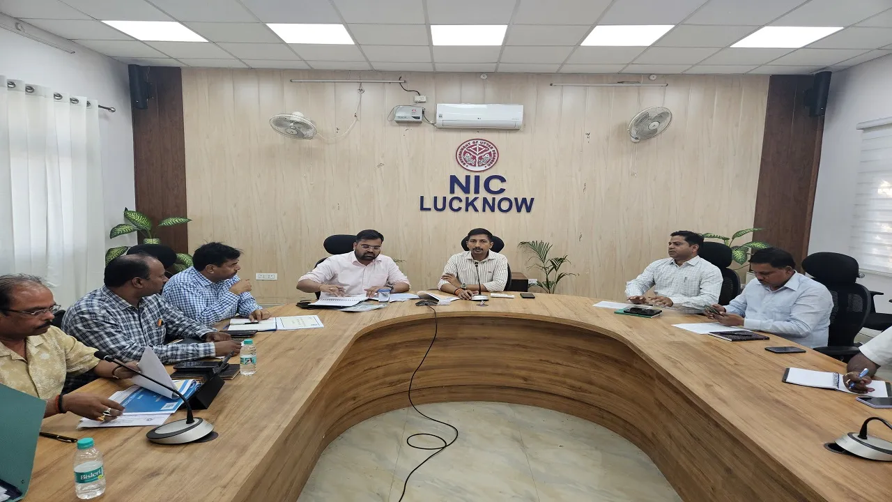 Meeting chaired by District Magistrate in NIC Auditorium