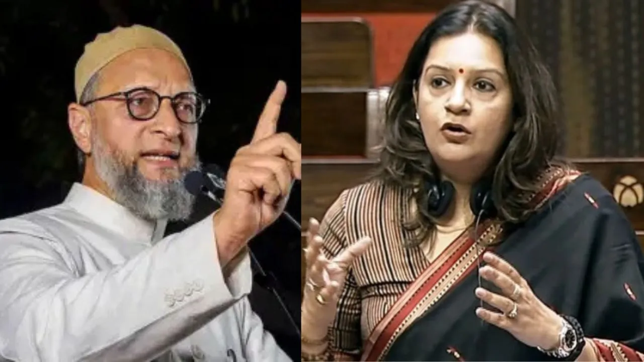 Asaduddin Owaisi and Priyanka Chaturvedi