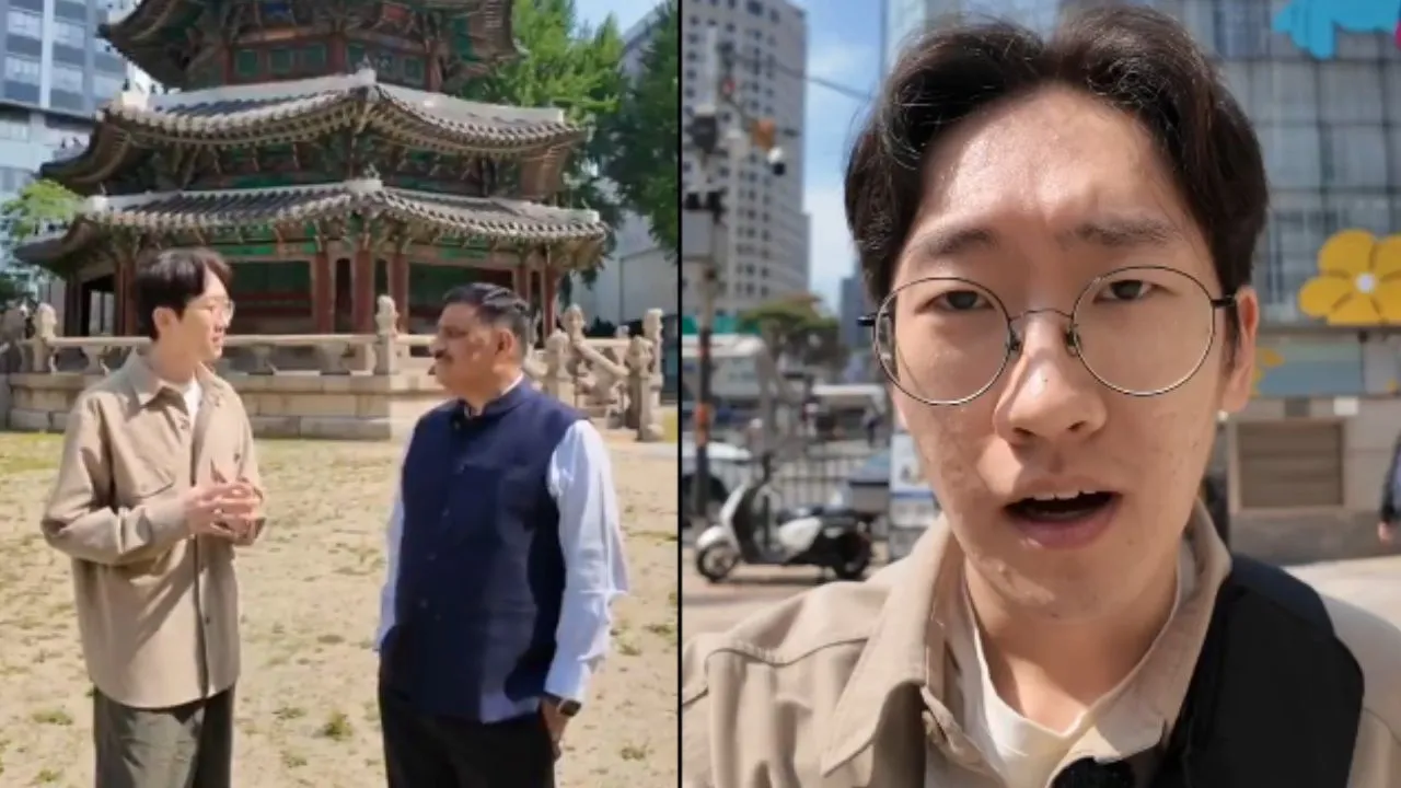 JDU MP Sanjay Jha meets 'Korean Bihari' Charlie, see what the YouTuber said in Bihari style