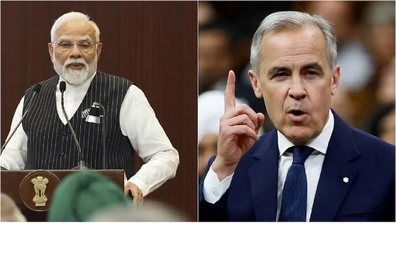 Prime Minister Narendra Modi and Canadian PM Mark Carney