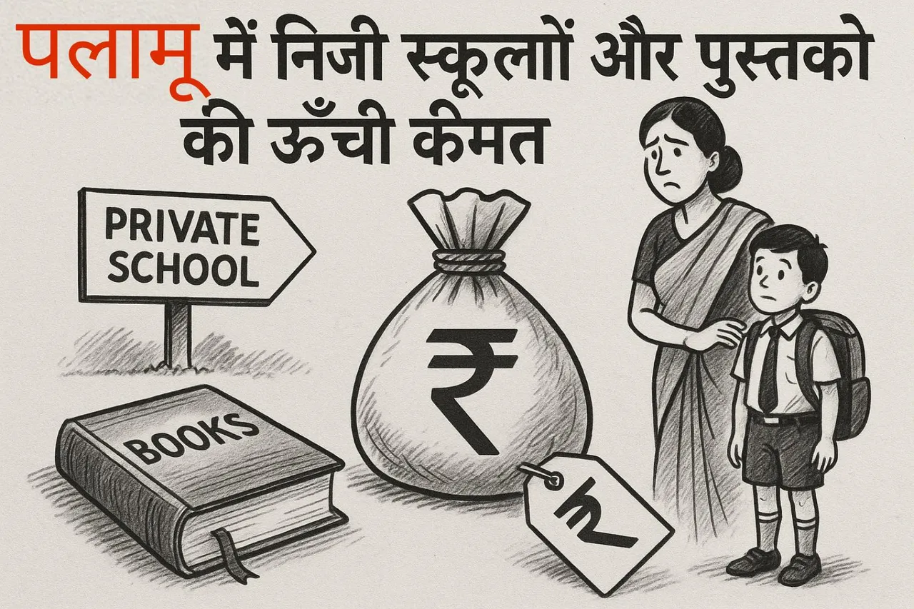 पलामू में निजी स्कूलों और पुस्तको की ऊंची कीमत