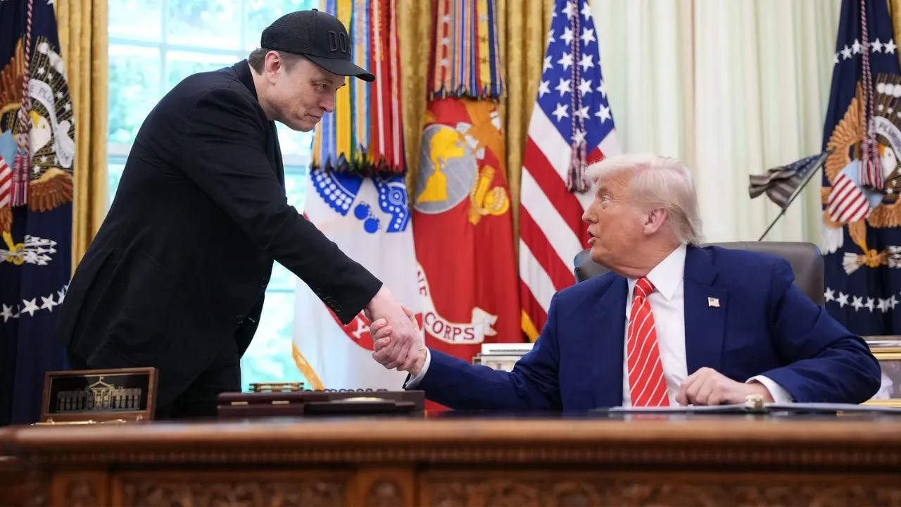 DONALD trump , ELON musk