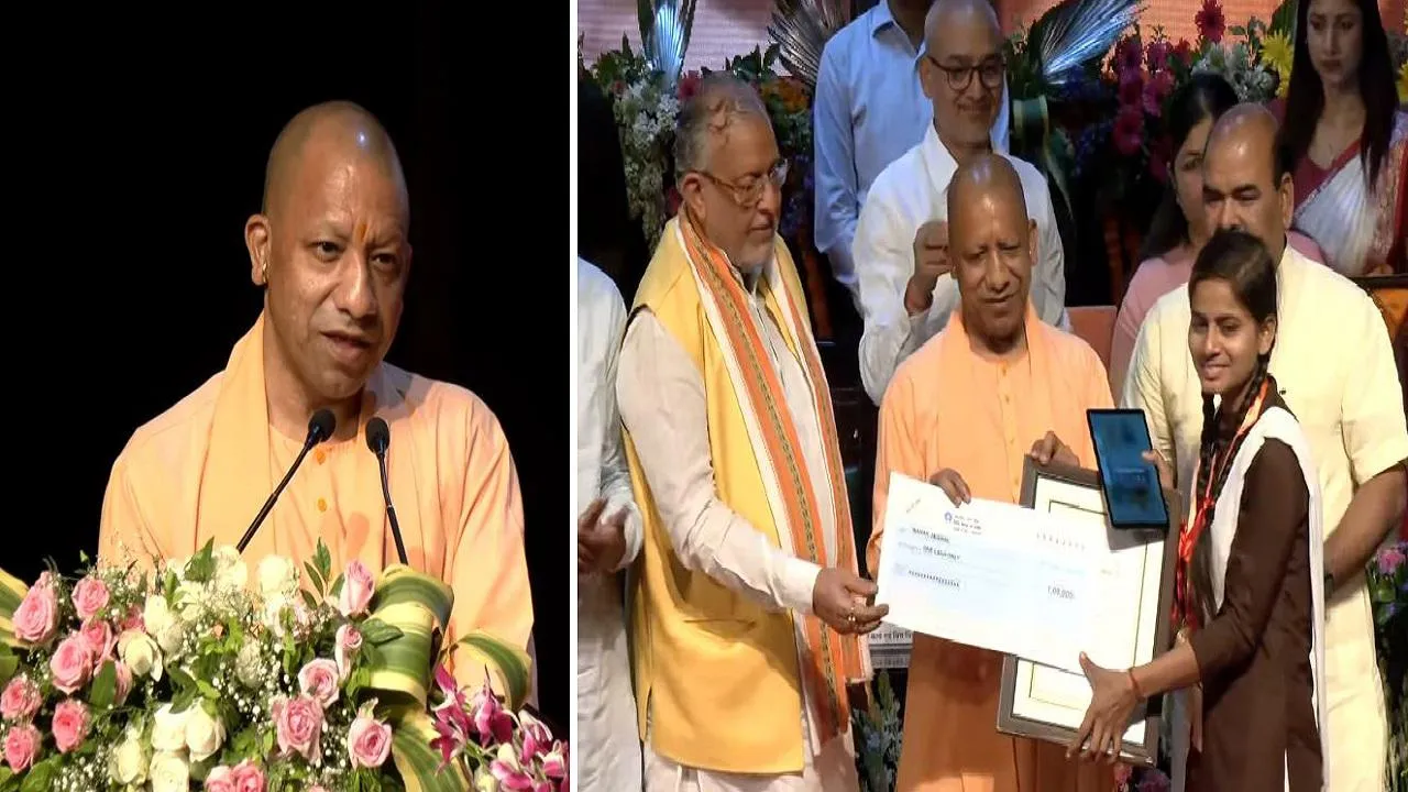 CM Yogi honored meritorious students