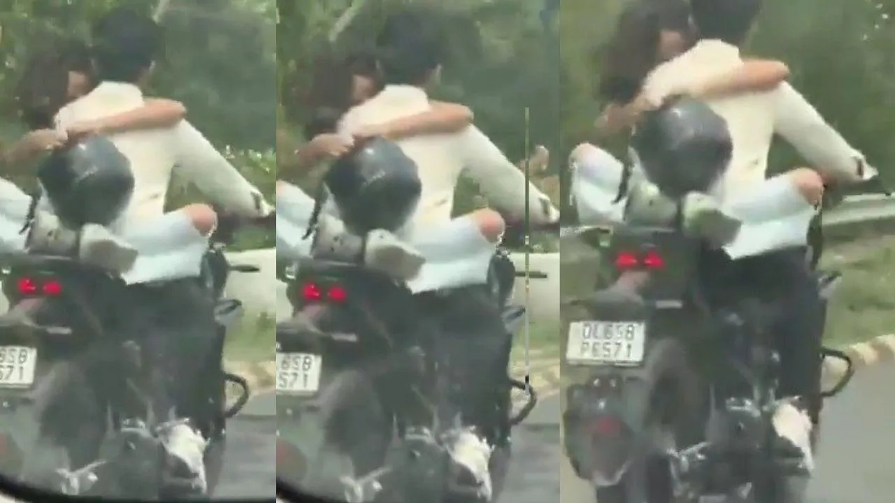 Noida expressway couple video viral