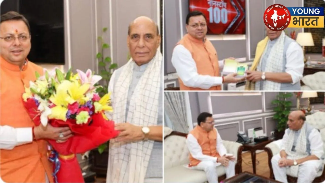 CM Dhami Meets Rajnath Singh