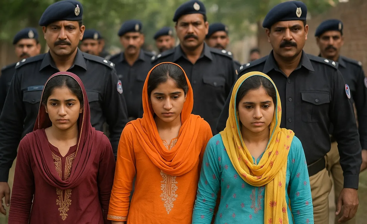 Police Rescue Three Hindu Sisters AI