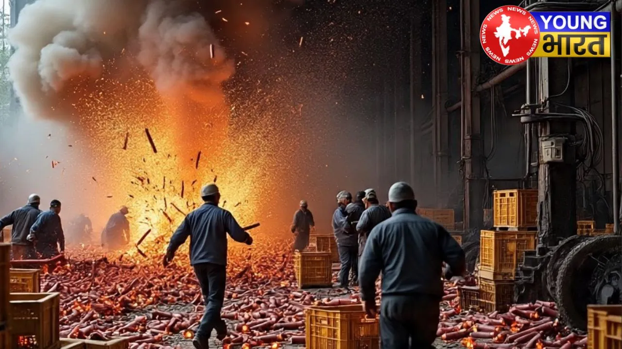 blast in fire cracker Factory