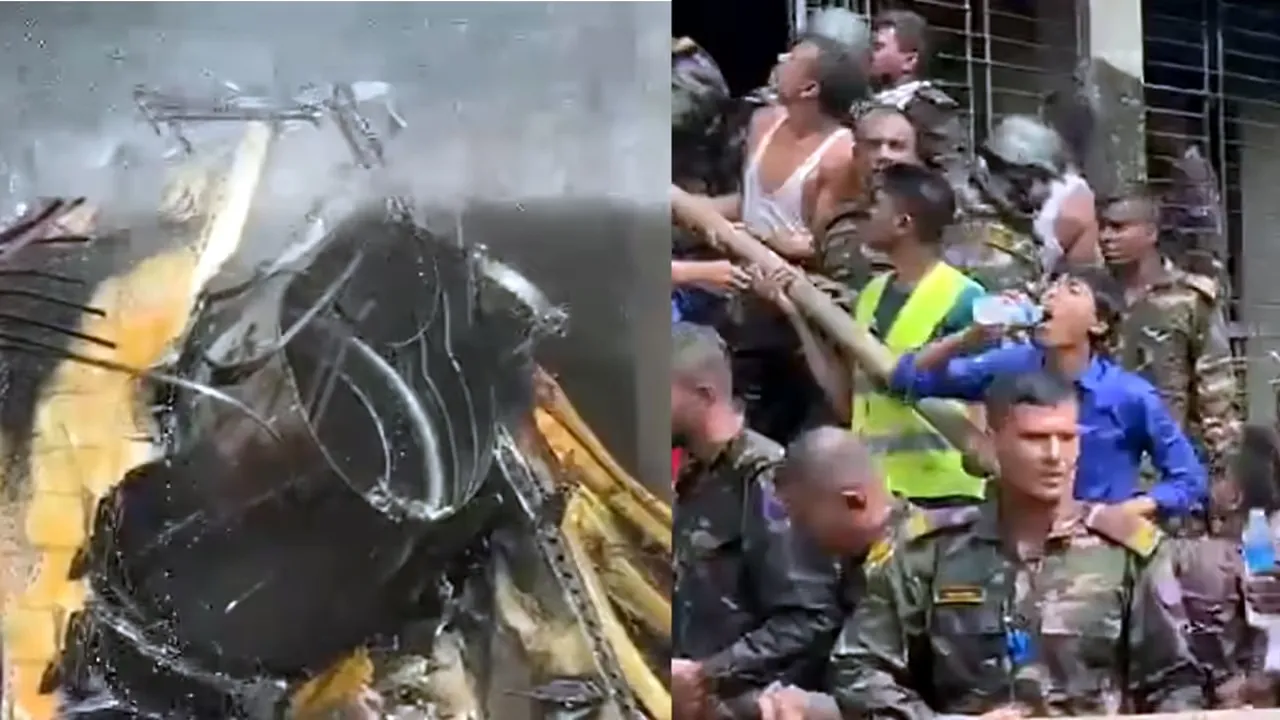 Bangladesh Airforce Jet Crash 2025 : स्कूल पर मौत का साया, एक मासूम की जान गई! | यंग भारत न्यूज