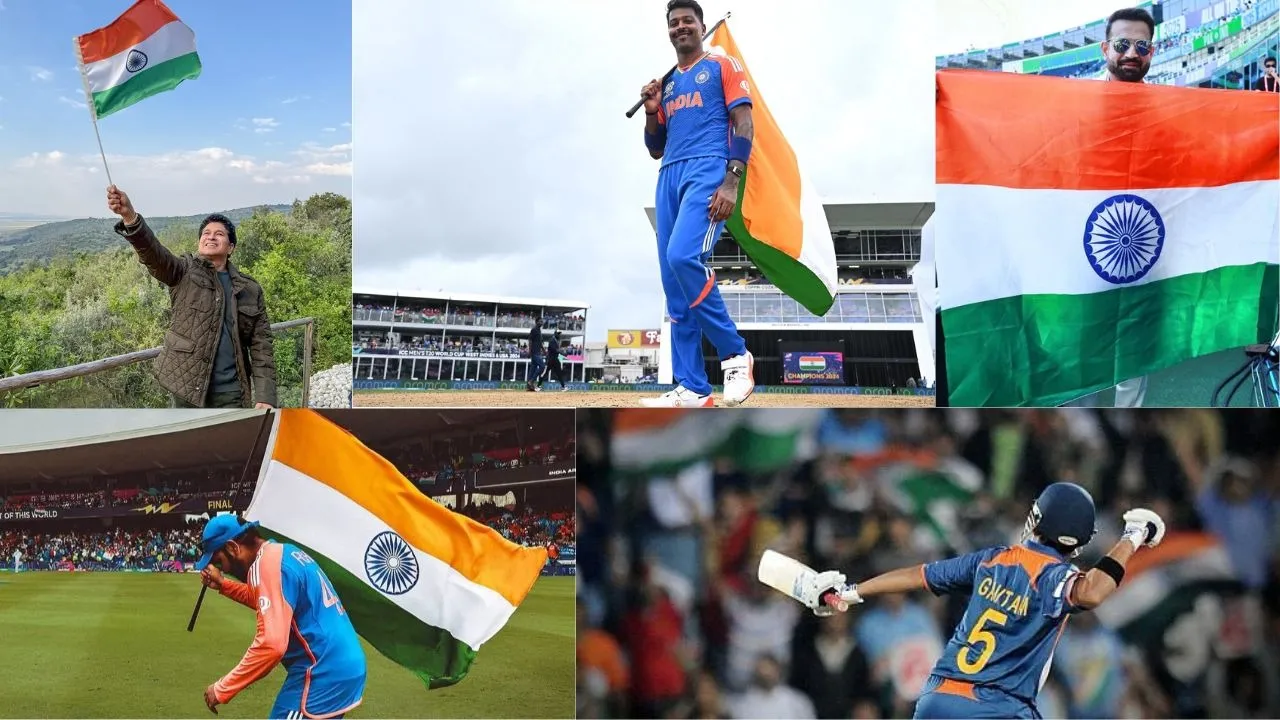 indian cricket players on independence day
