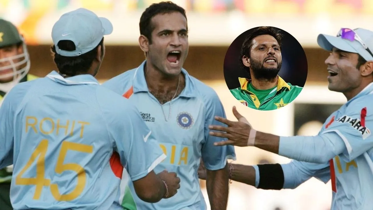 Irfan pathan and shahid afridi fight  (1)