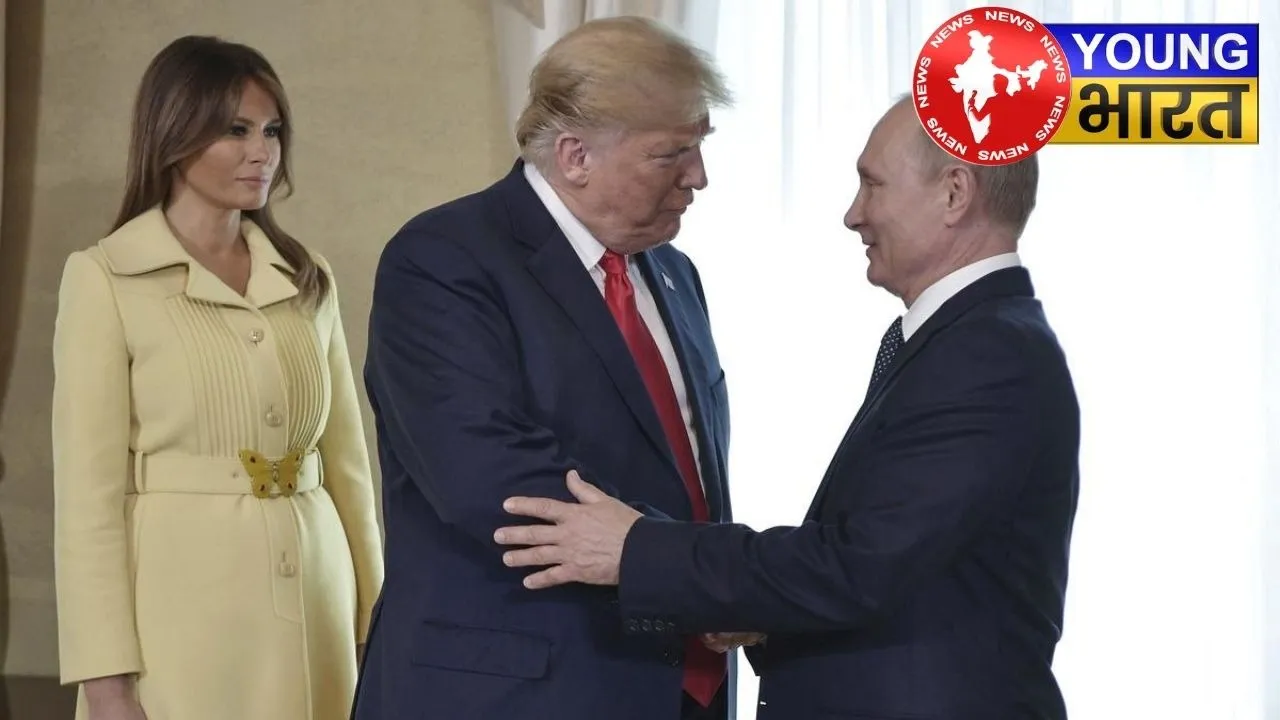 Melania with Donald Trump and Putin
