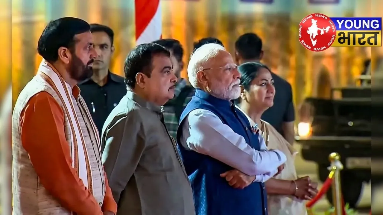PM Modi Nitin Gadkari Nayab Saini and Rekha Gupta