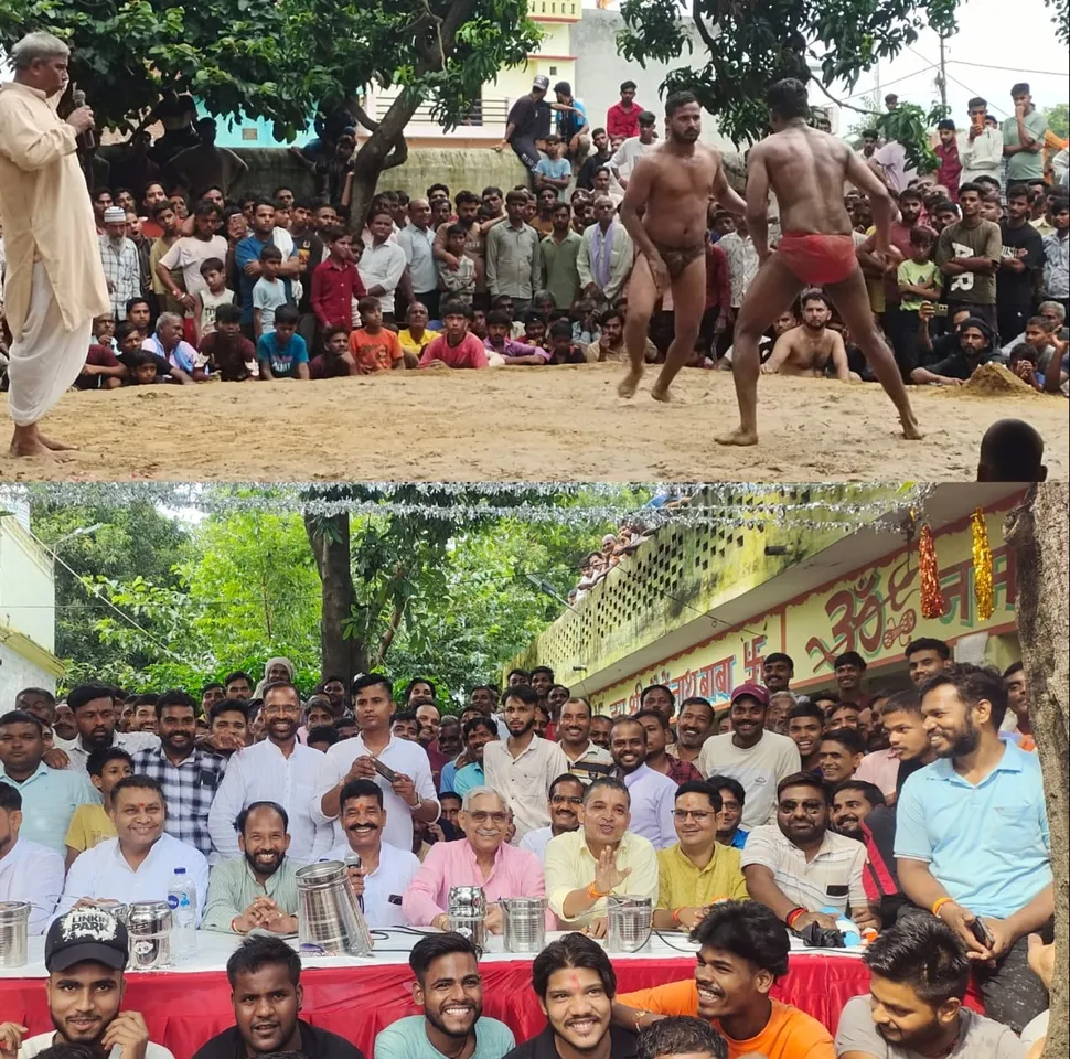 जौहरपुर के दंगल में पहुंचे भाजपा एमएलसी बहोरनलाल मौर्य