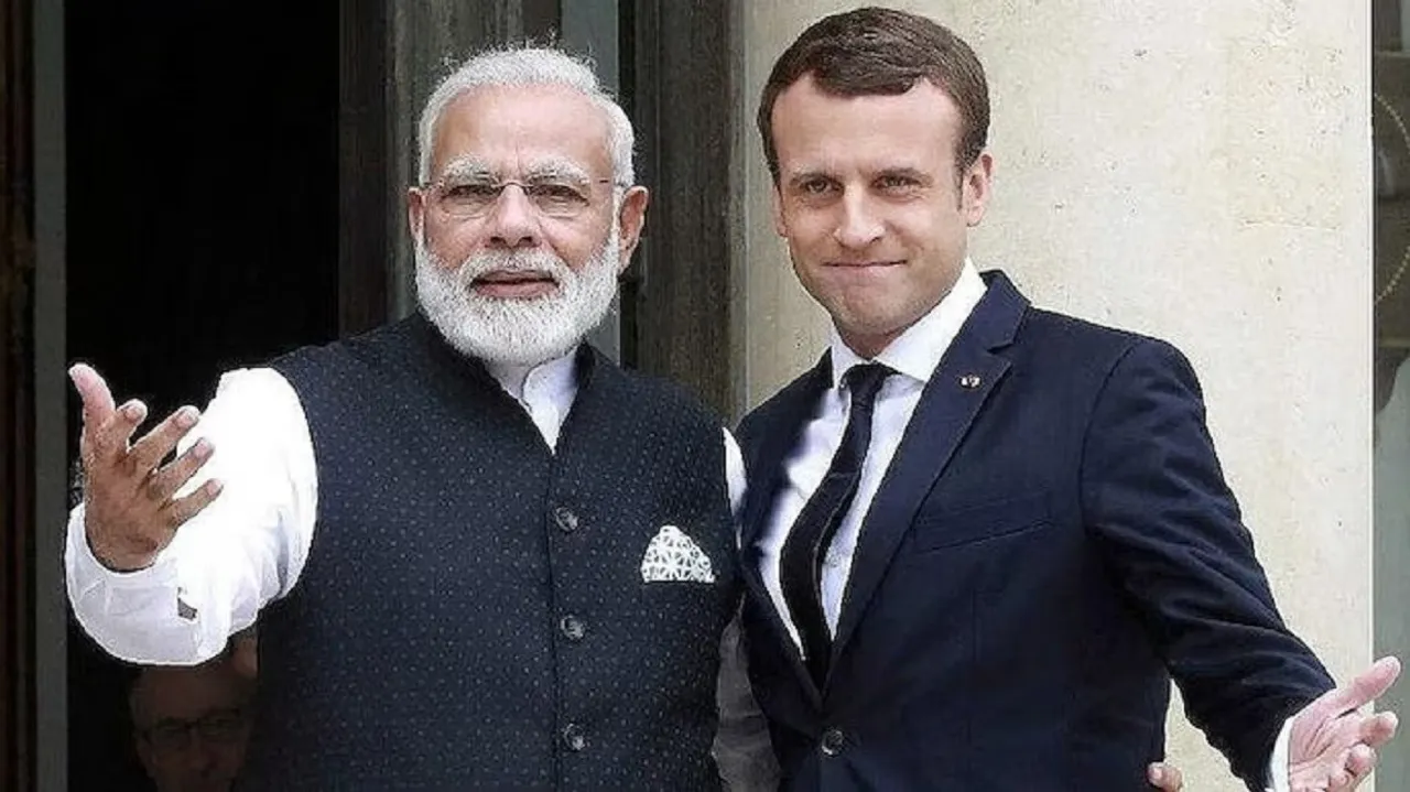 PM Modi Emmanuel Macron
