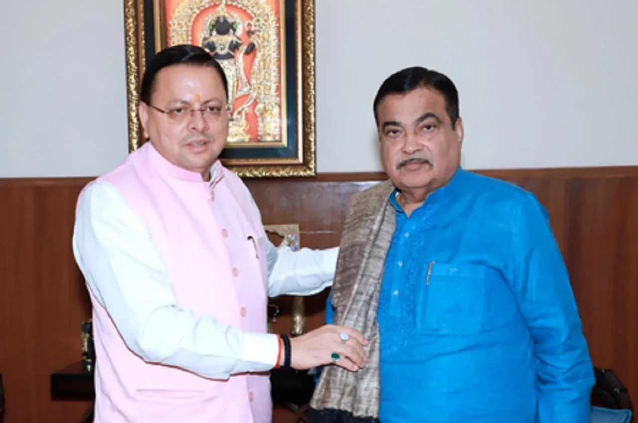 Pushkar Dhami meet Gadkari