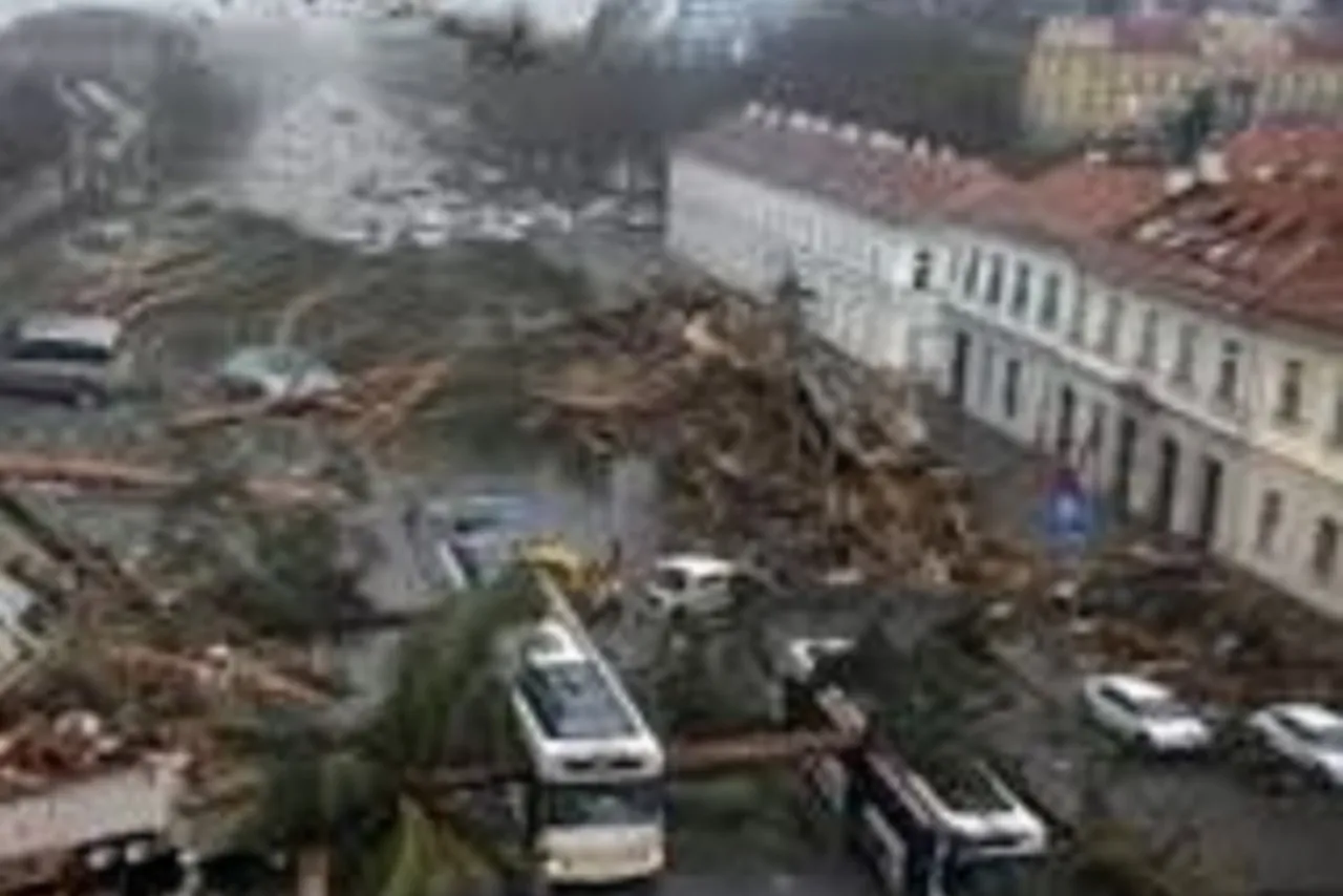 violent storms sweep Romania