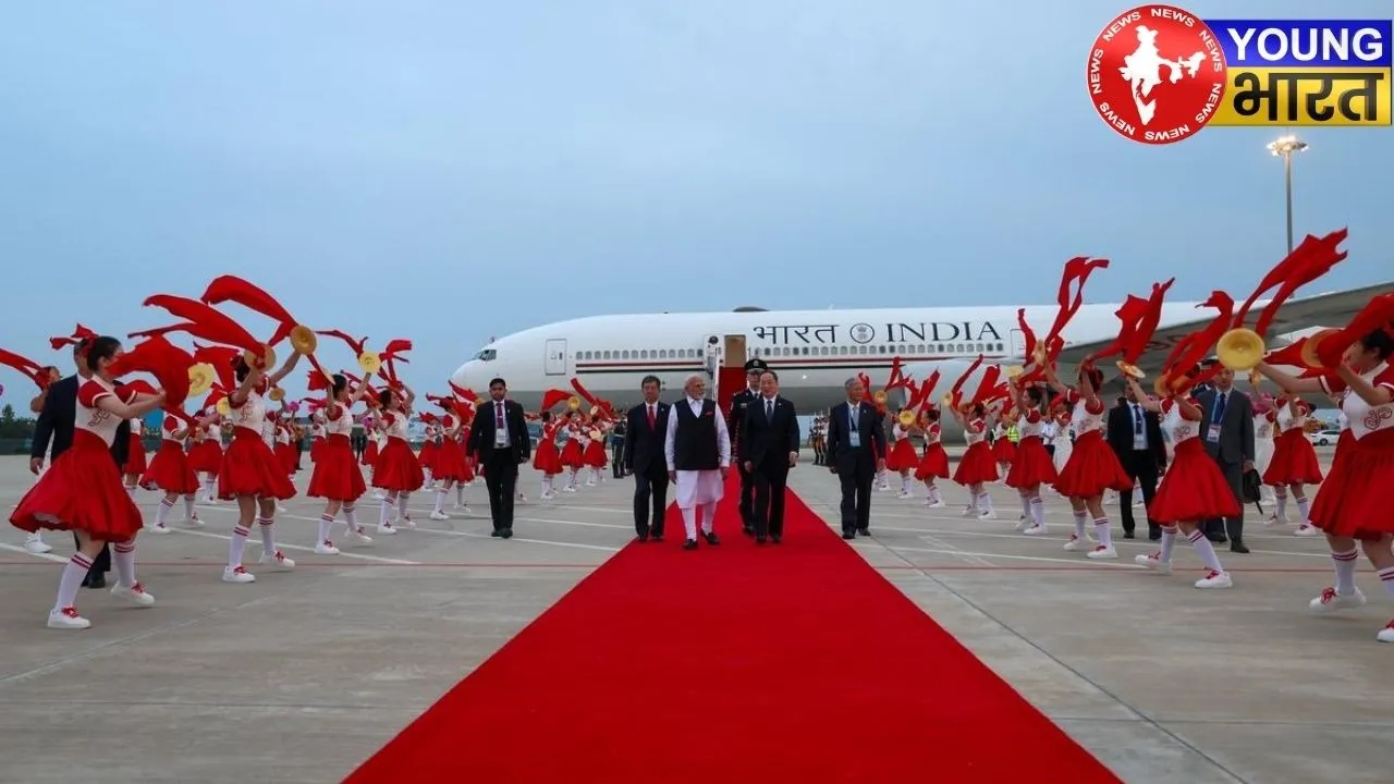 Warm welcome of PM Modi in China
