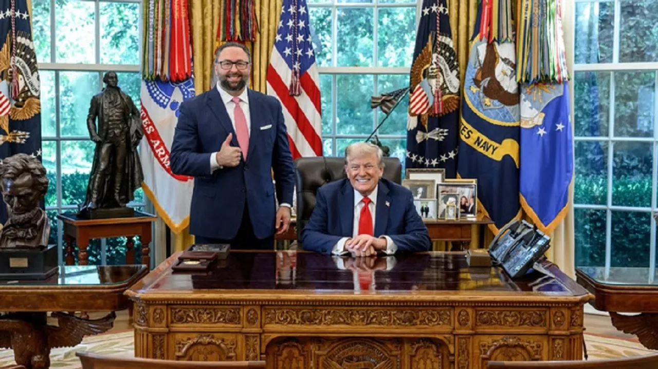 Jason Miller and US President Trump