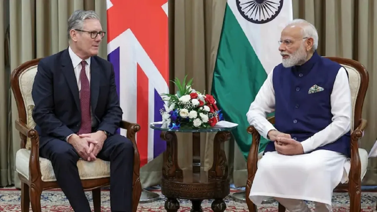 Keir Starmer with PM Modi