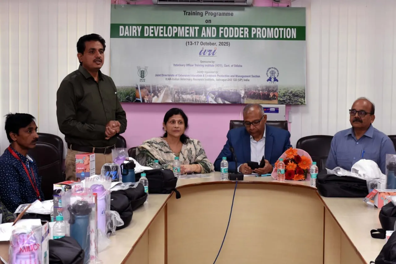 आईवीआरआई में ओडिशा राज्य के पशुपालन अधिकारियों के लिए ‘डेयरी विकास एवं चारा संवर्धन” पर पाँच दिवसीय प्रशिक्षण