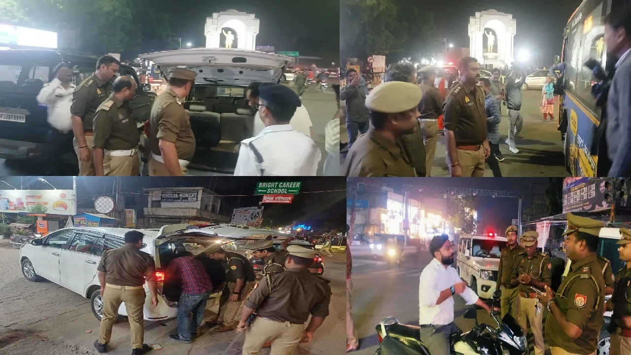 Hazratganj police checking