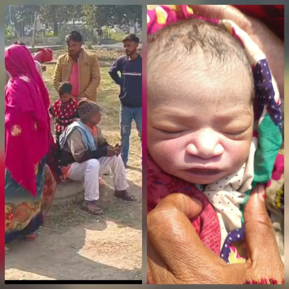 मृत नवजात तथा मेडिकल कालेज में गमजदा परिजन