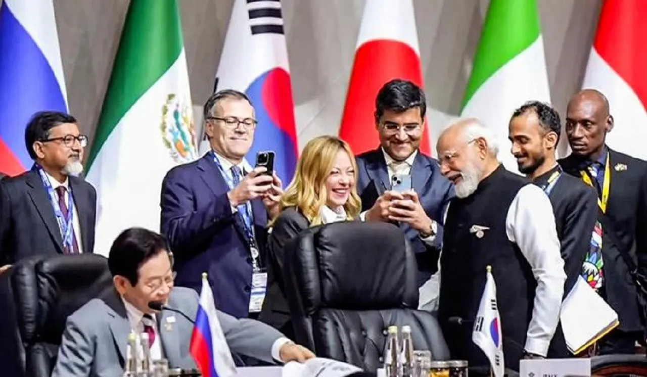 PM Modi and Italian Prime Minister Giorgia Meloni