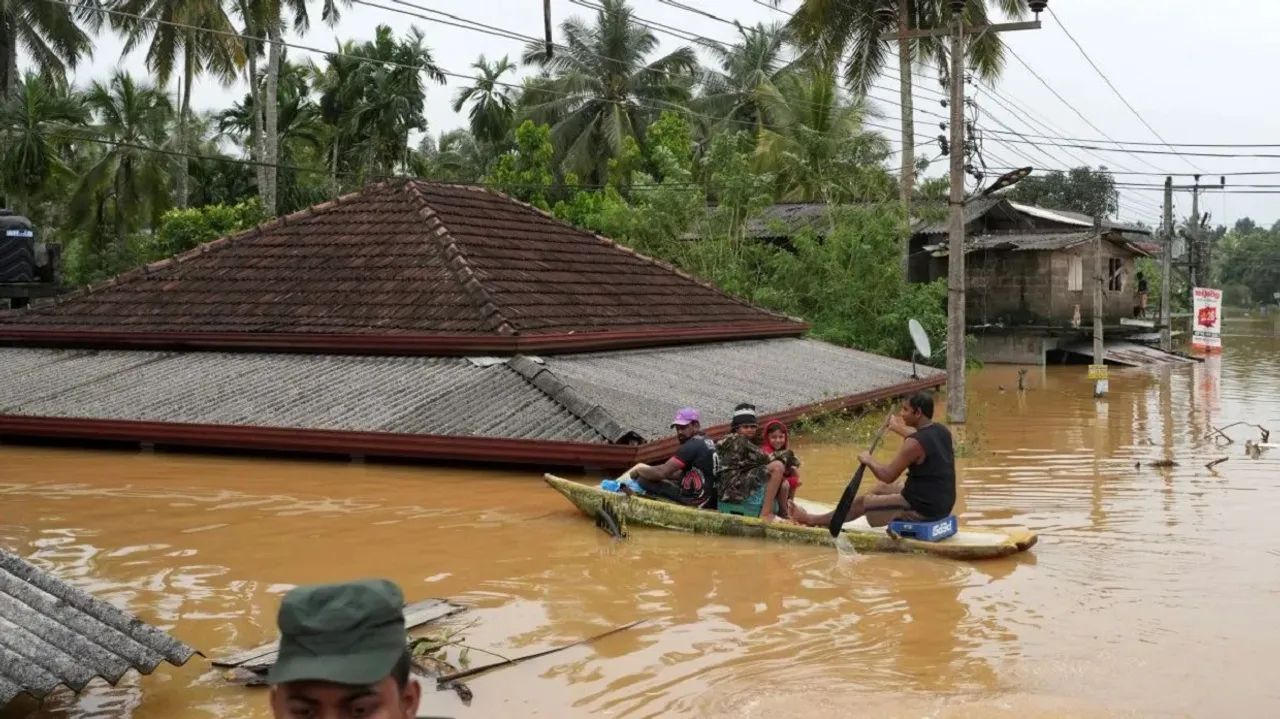 a flooded area in Sri Lanka Reuters