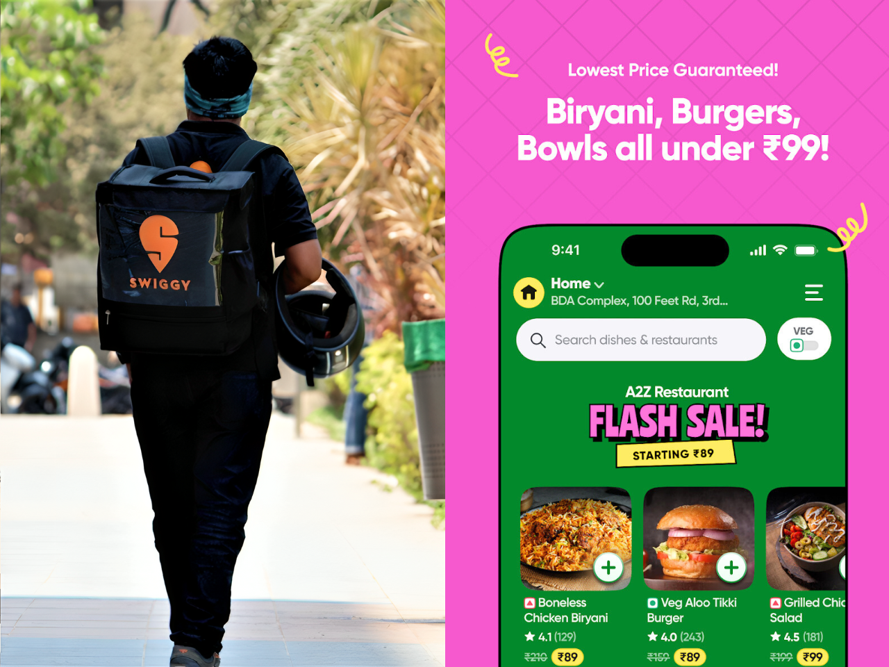 Zomato rival Swiggy launches Toing, a new app for affordable food options in Pune