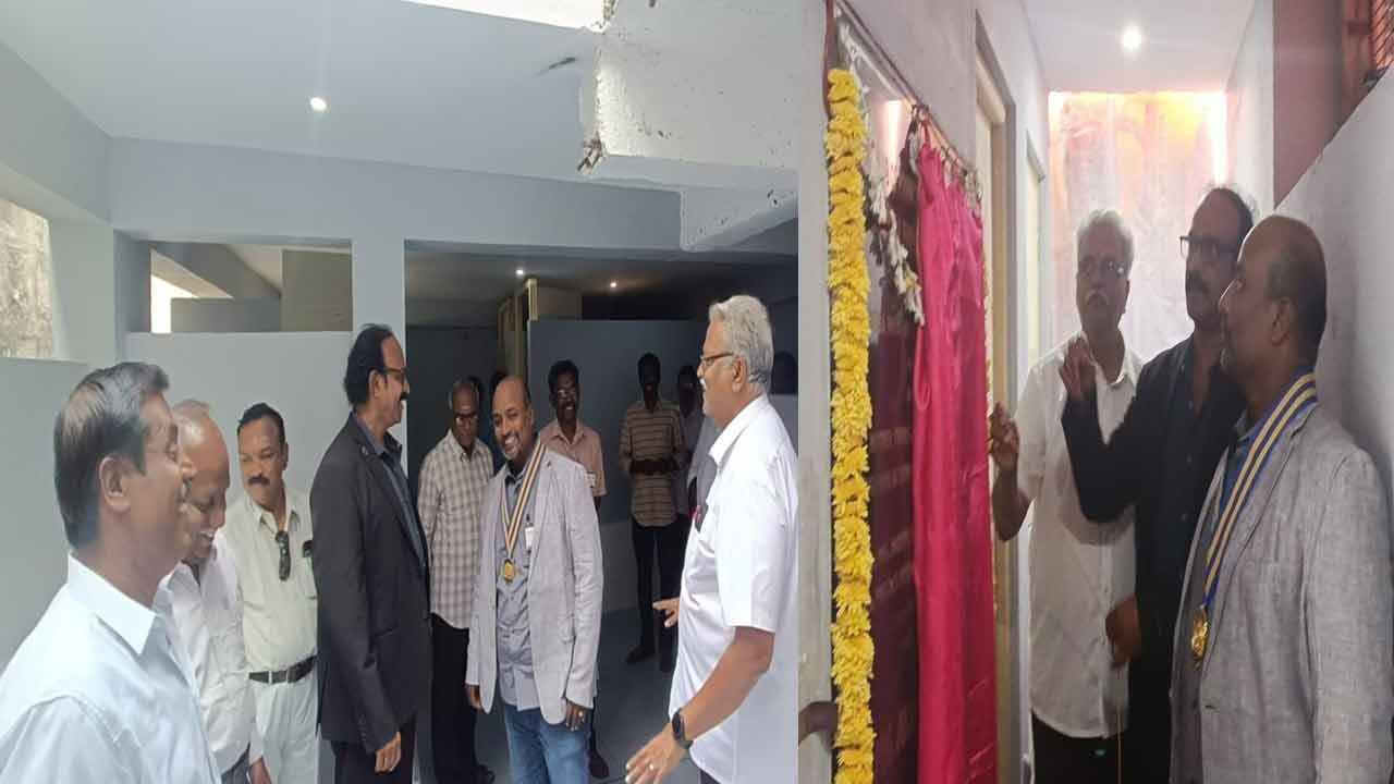 அரசு உதவி பெறும் பள்ளிக்கு ரூ. 8 லட்சத்தில் சுகாதார வளாகம்; குவியும் பாராட்டு!