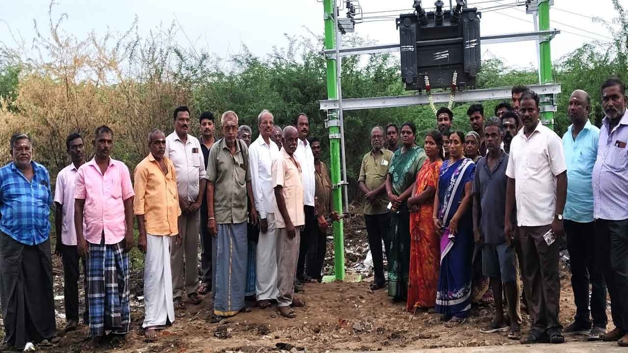 குறைந்த மின்னழுத்தத்தைப் போக்க புதிய மின்மாற்றி-நிம்மதி பெருமூச்சு விட்ட ஏரியா மக்கள்
