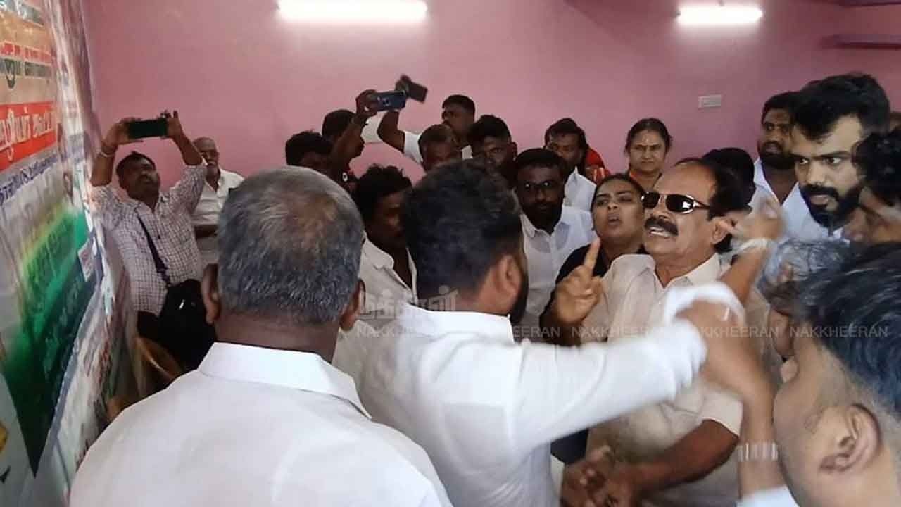 இளைஞர் காங்கிரசில் சாதி பாகுபாடு-மோதலில் முடிந்த கூட்டம்