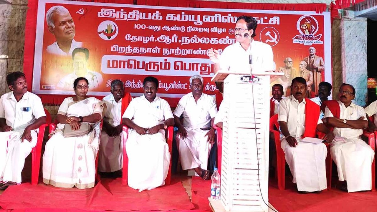 மோடி - அமித்ஷா என யார் வந்தாலும் தி.மு.க தான் ஆட்சி அமைக்கும்!- சிபிஐ வீரபாண்டியன் பேச்சு