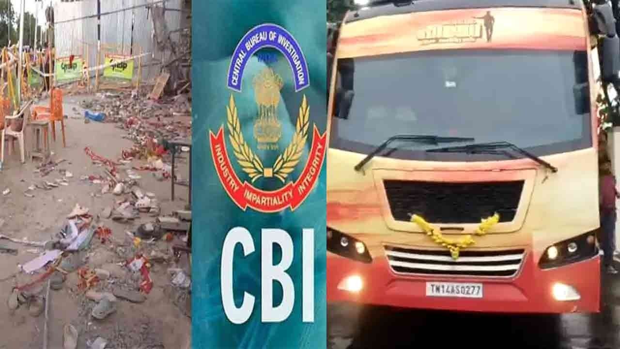 கூட்ட நெரிசல் வழக்கு : விஜய் பிரச்சாரப் பேருந்தில் சி.பி.ஐ. அதிகாரிகள் ஆய்வு!