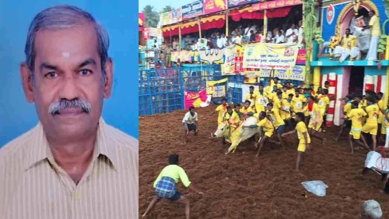 காளை முட்டி வீசியதில் முதியவர் உயிரி@ப்பு