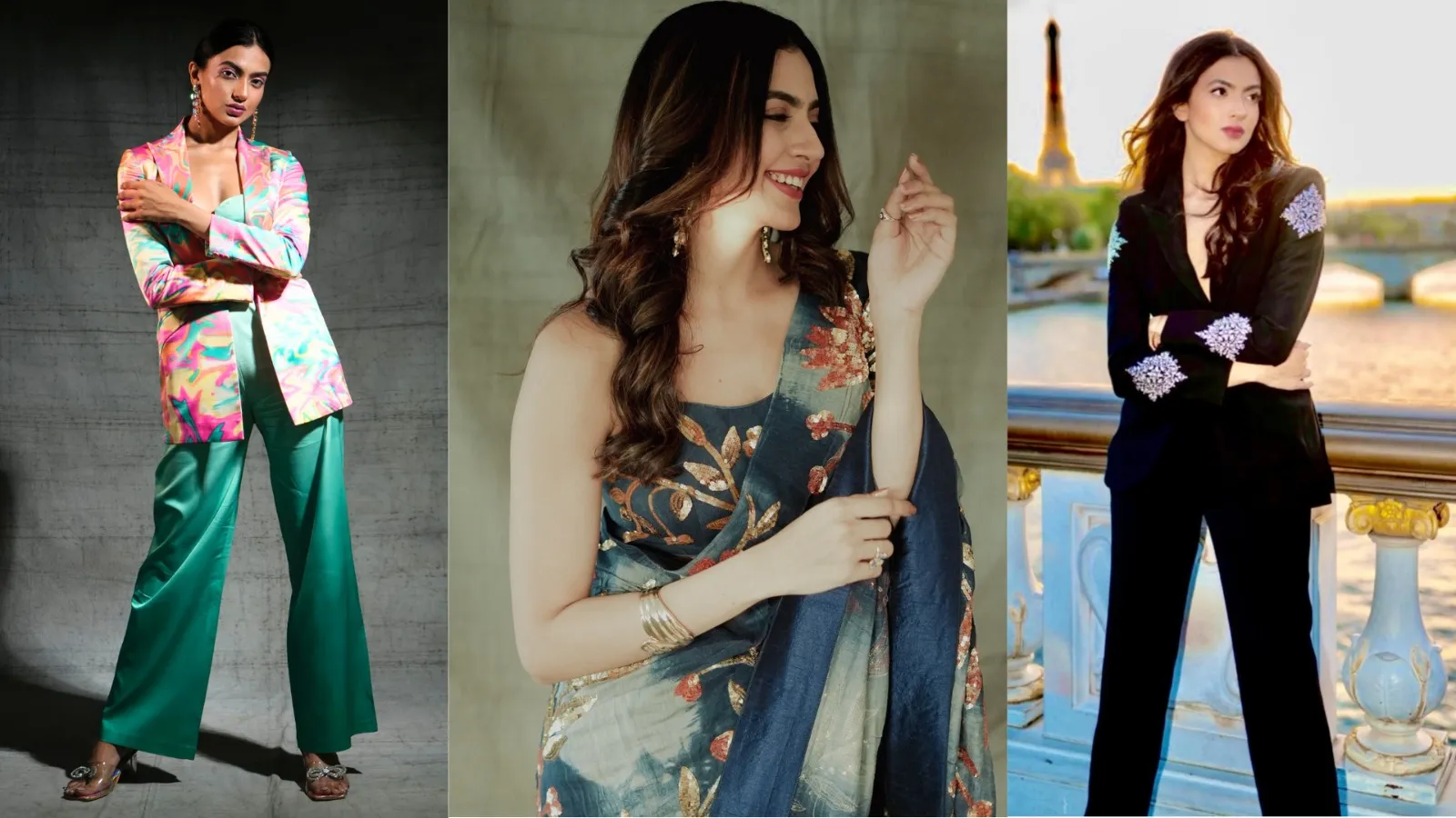 Get Inspired by GenZ Star Kashika Kapoor 3 Unique Blazer and Saree Inspired Outfits to Elevate Your Style Game This Diwali