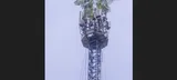 Woman climbs mobile tower in Bihar's Gopalganj demanding lover's release