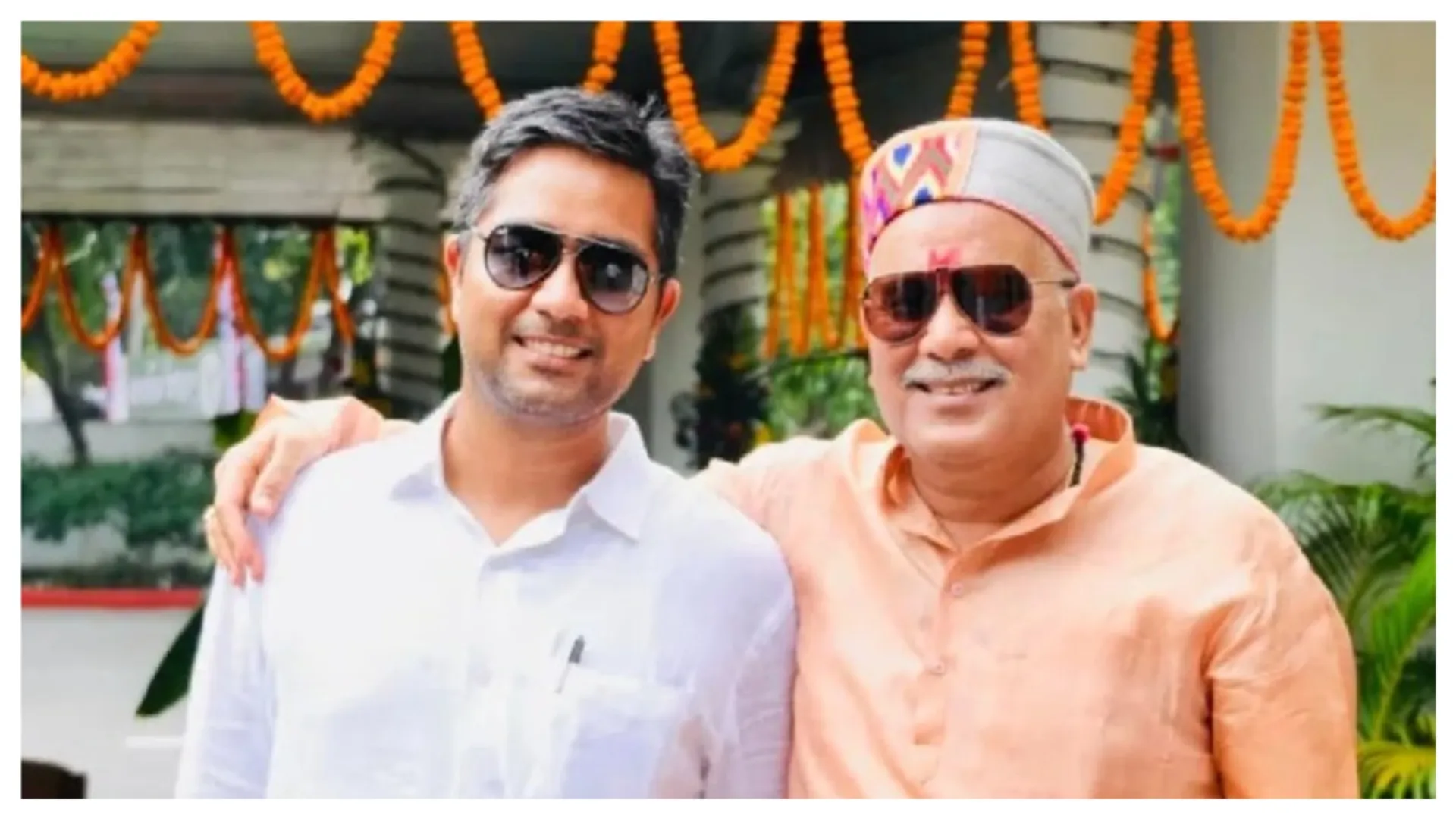 बेटे चैतन्य के साथ भूपेश बघेल 