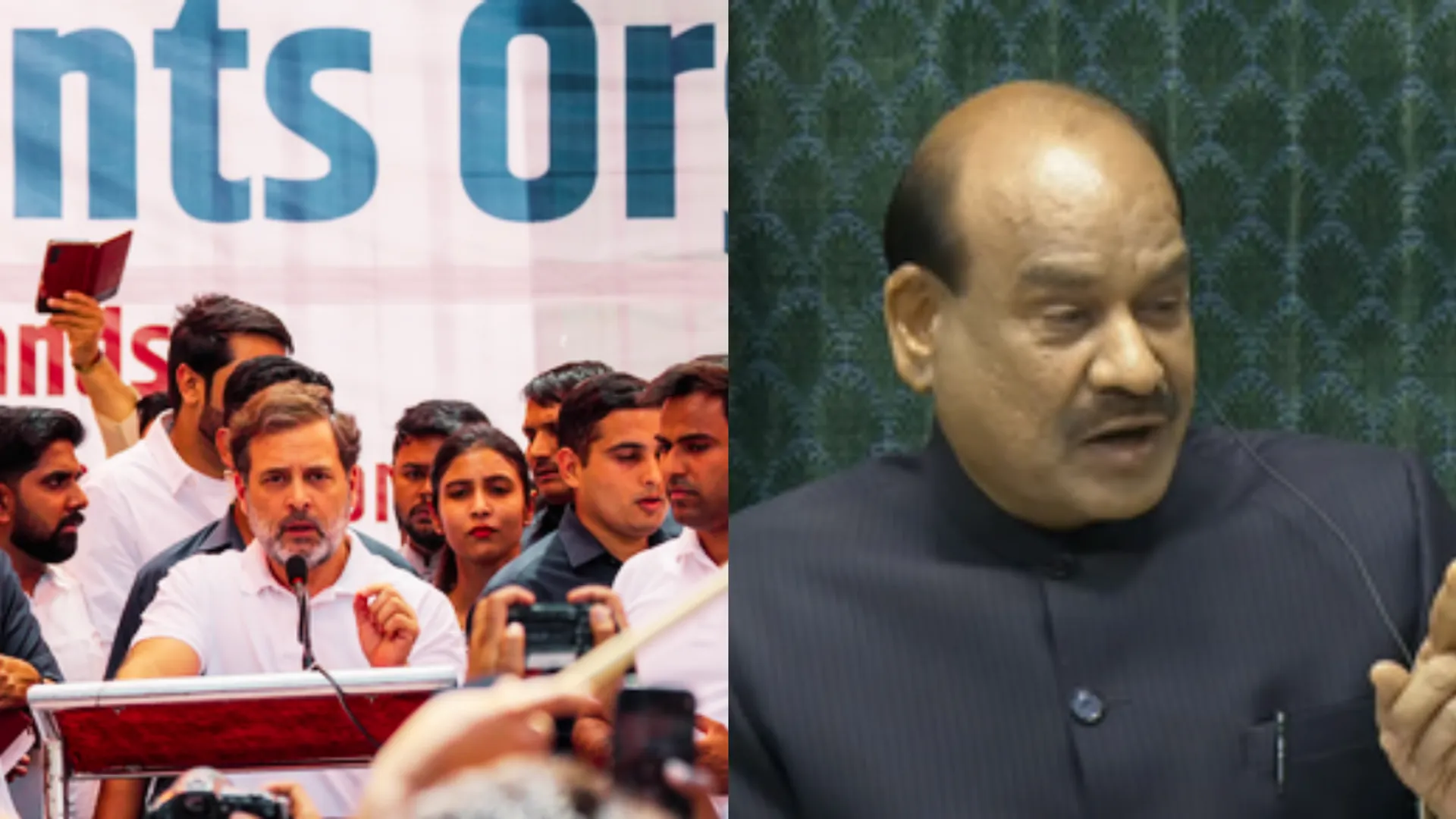 RAHUL GANDHI ON OM BIRLA