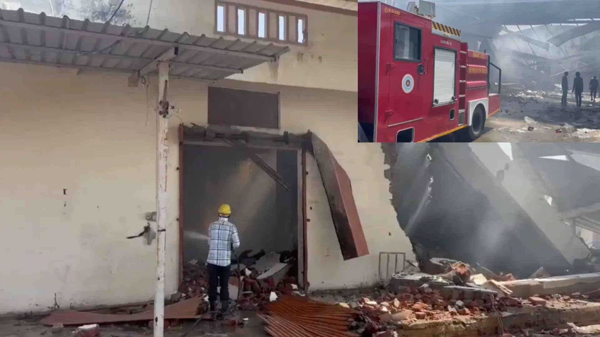  firecracker factory collapse in fire in Gujarat's Banaskantha, Gujarat news, Banaskantha fire, Banaskantha fire news, Banaskantha fire news update, Banaskantha fire, Banaskantha fire 6 died, पटाखा फैक्ट्री में आग