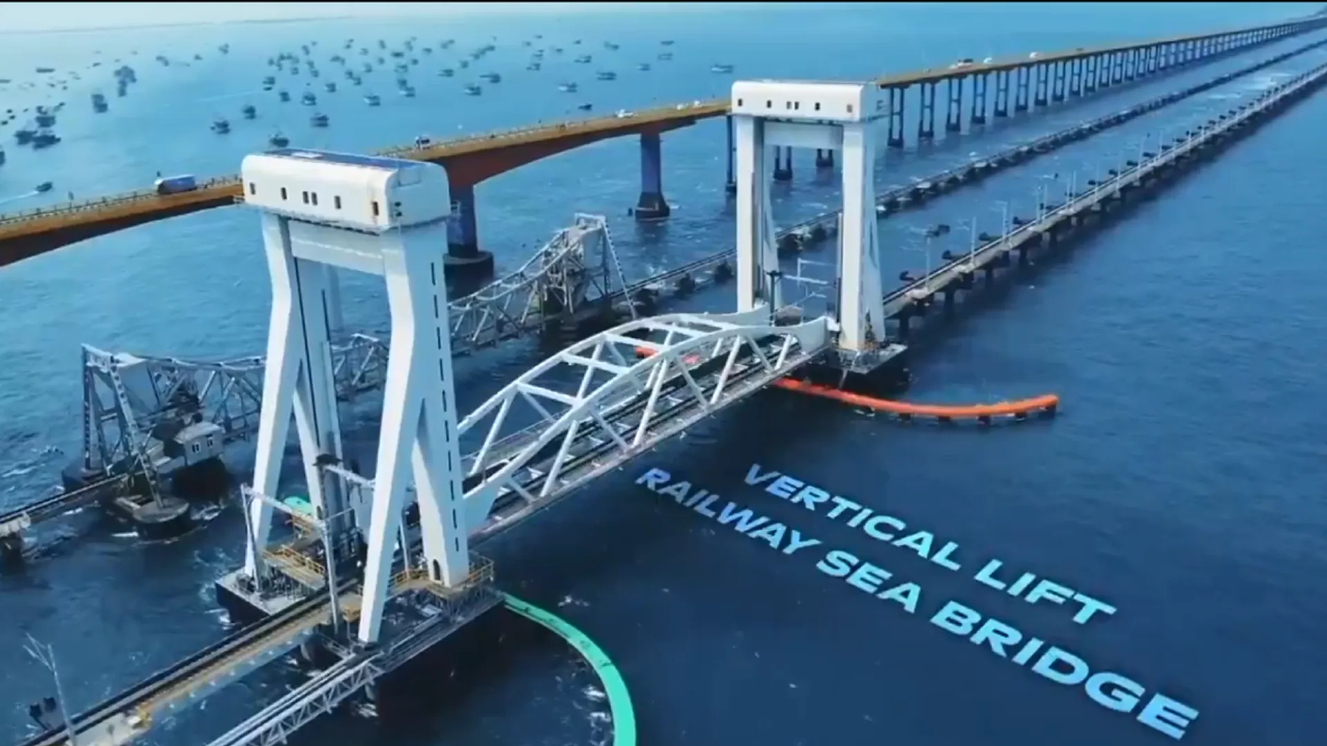 New Pamban Bridge, Pamban Bridge Rameshwaram , Pamban Sea Bridge ,Indias first sea bridge ,Rameshwaram Bridge , Pamban Bridge history ,Pamban Bridge train timings ,Pamban Bridge facts ,Pamban Bridge location , Pamban Bridge construction