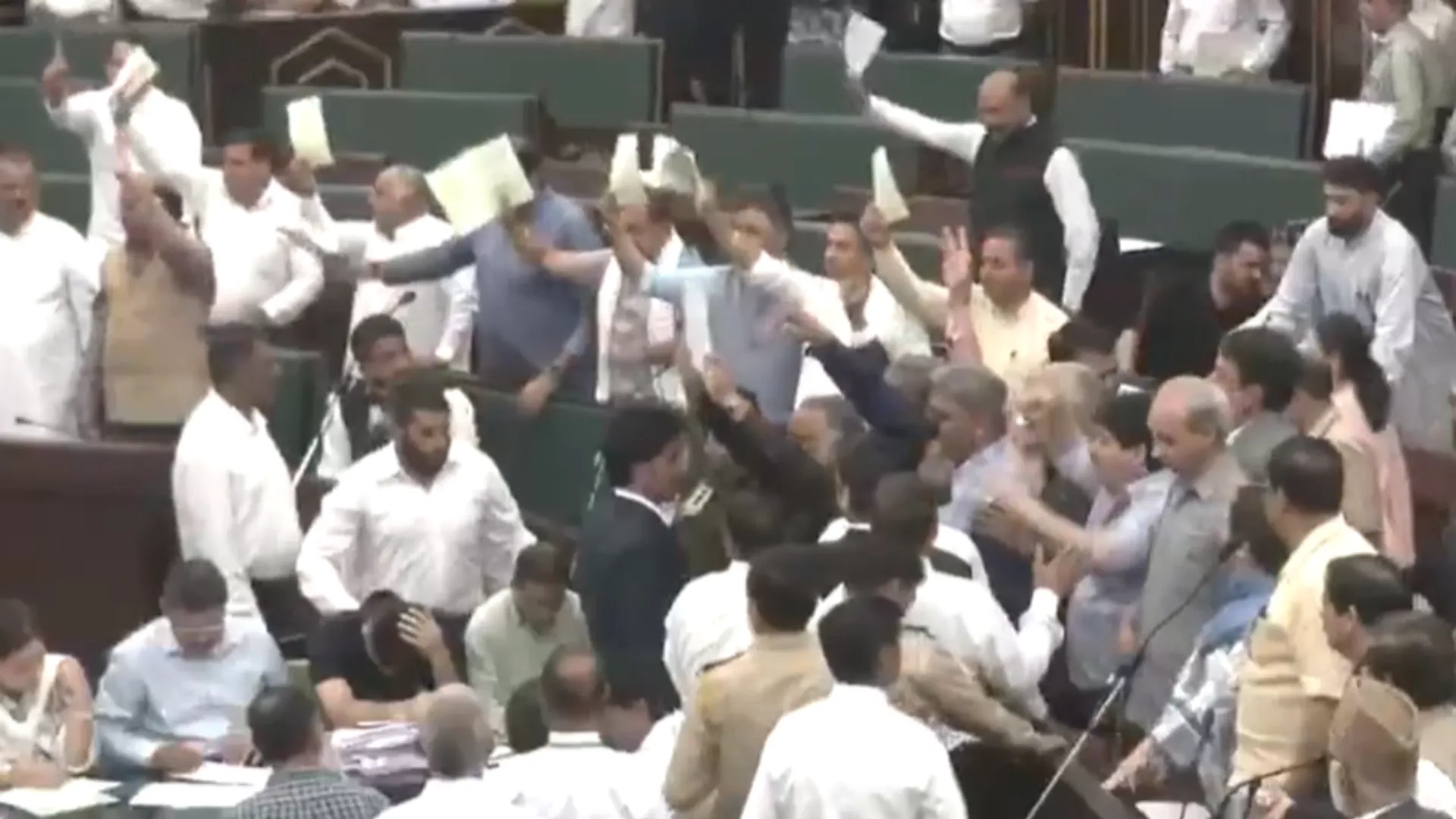 J&K Assembly Uproar Waqf Act