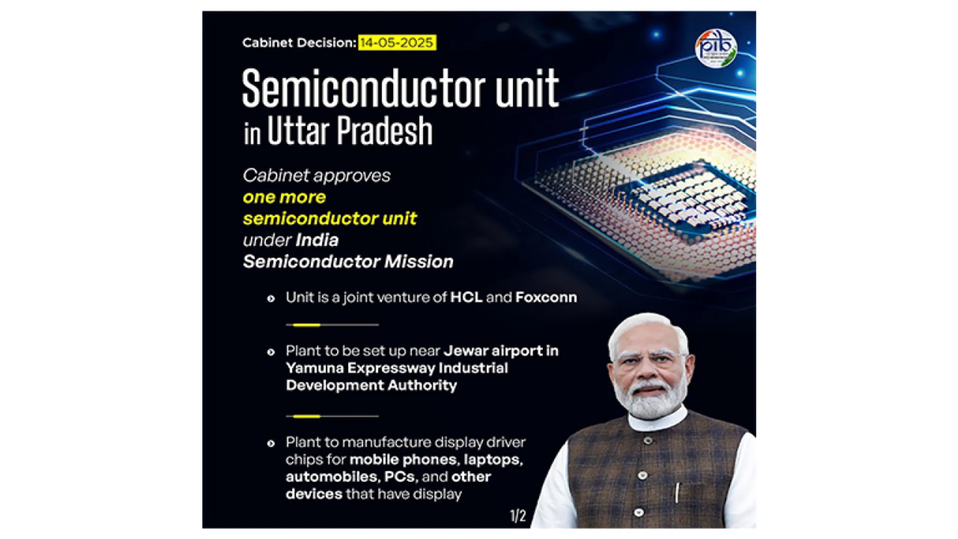 Jewar, HCL, Foxconn, india semiconductor mission