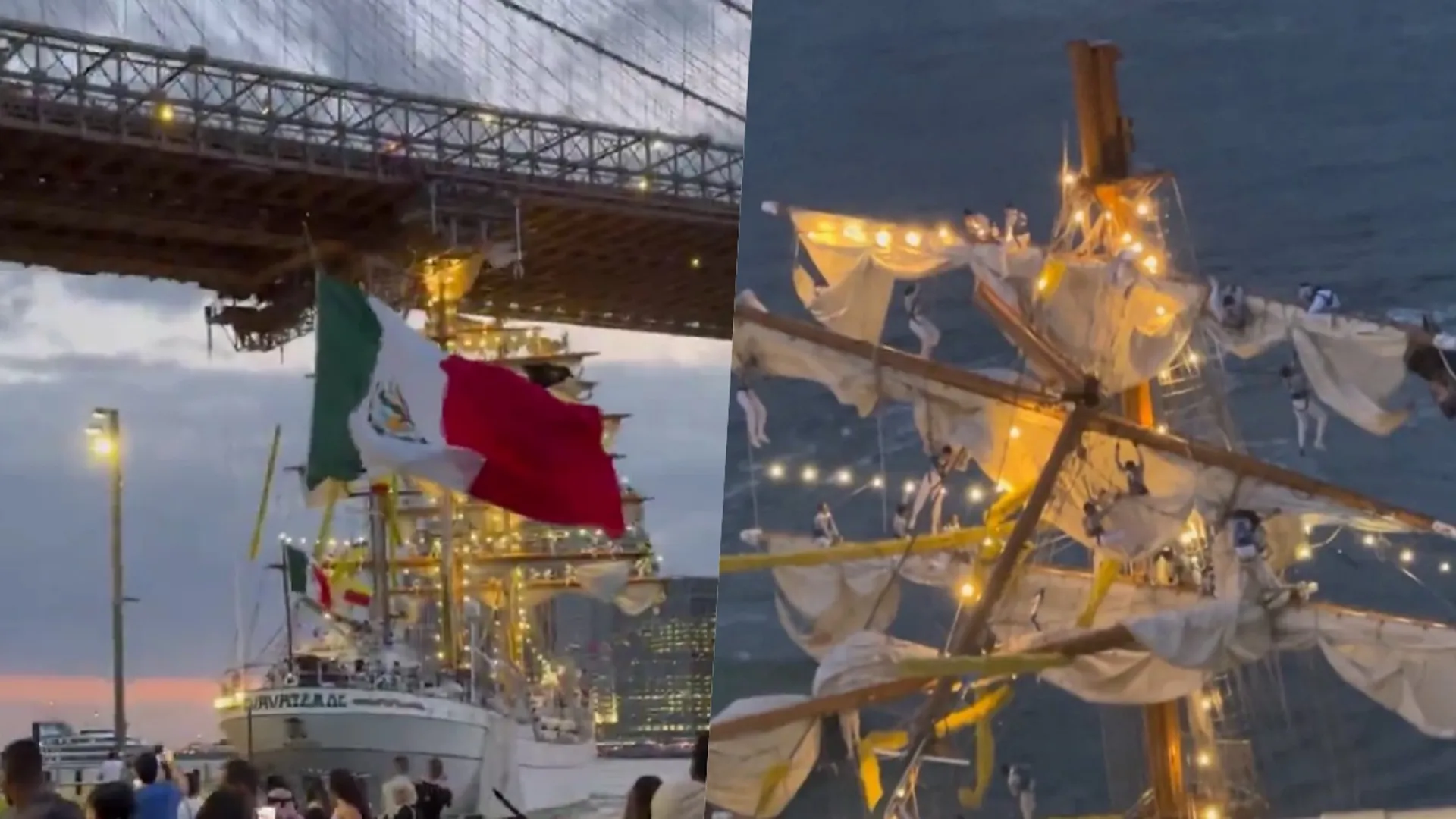  Cuauhtemoc, Brooklyn Bridge, new york, MEXICAN NAVY SHIP CRASHES