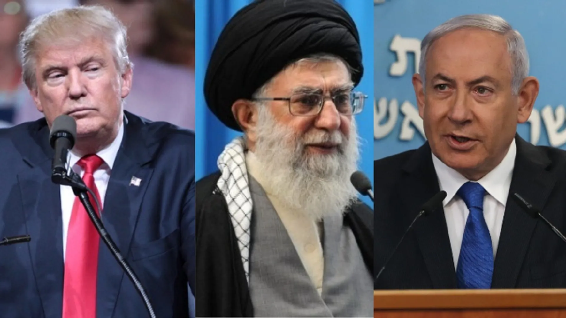 Trump, Benjamin Netanyahu Ayatollah Ali Khamenei