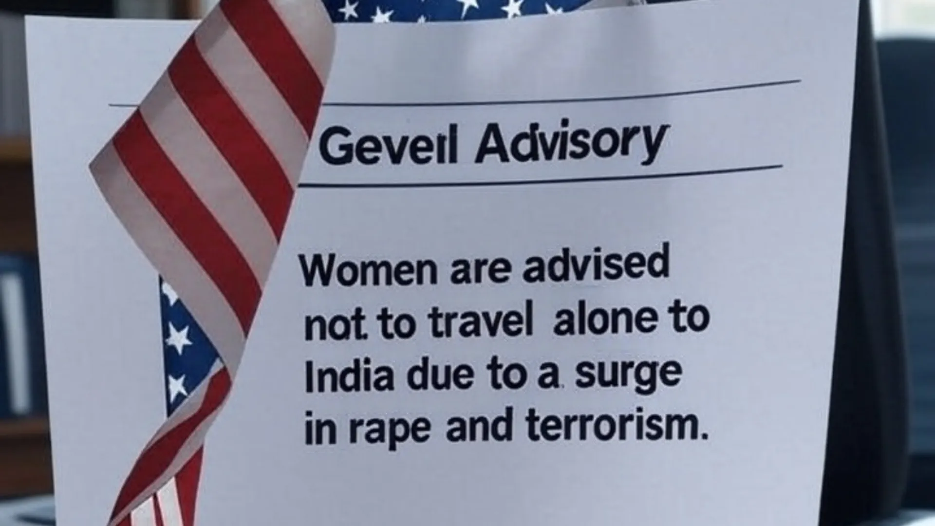 america issued travel advisory for their citizens to india asked women not to travel alone due to surge of rape and terrorism