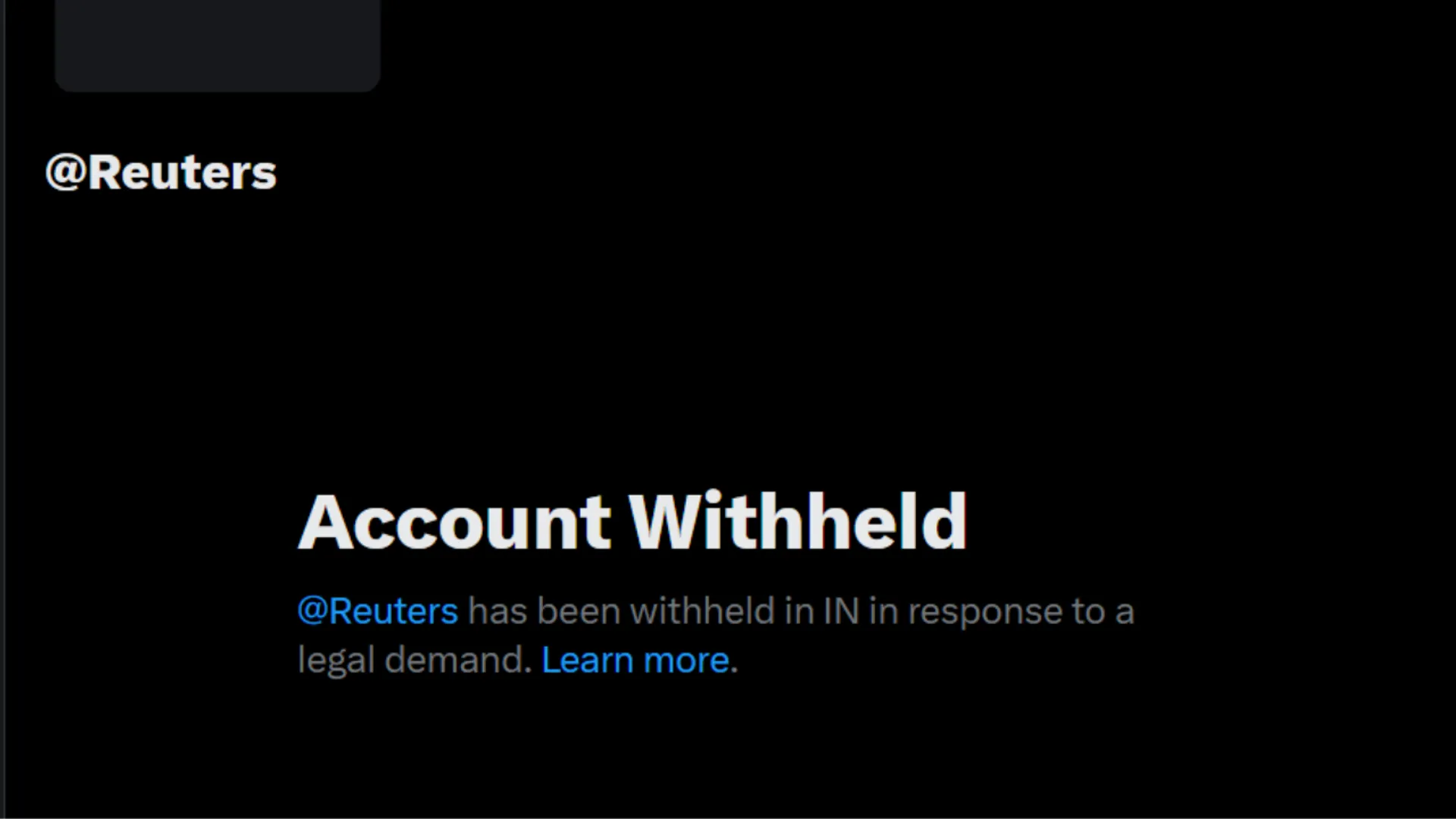 reuters and reuters wold x account blocked in india it ministry denies involvement