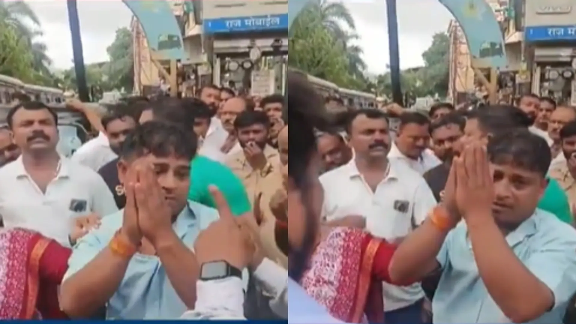 maharashtra auto ricksahw driver thrashed by shiv sena ubt workers over anti marathi remarks in palghar